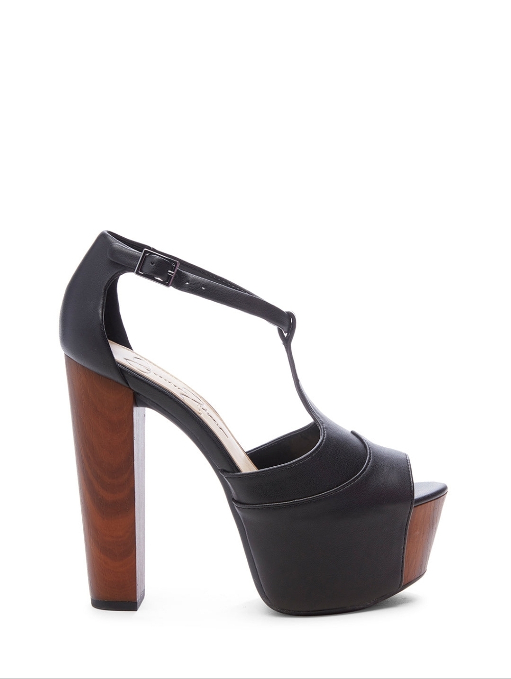 Dany T-Strap Platform Sandal in Black SIZE 11